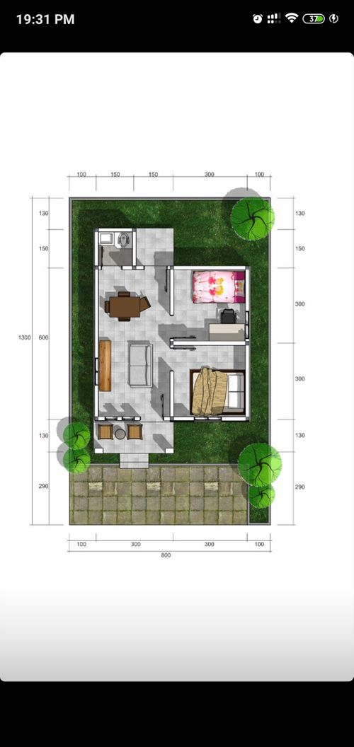 foto denah rumah tipe 36 perumahan SHALLI MESSI CLUSTER 5