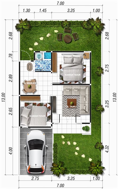 foto denah rumah tipe 36 perumahan PERUMAHAN PONDOK INDAH 5