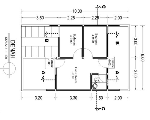 foto denah rumah tipe 27/60 perumahan Perumahan Cikarang Utama Residence