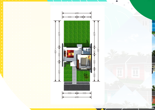 foto denah rumah tipe 24Zo perumahan Taman Tukmudal Indah II