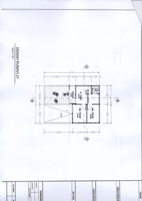 foto denah rumah tipe 27 perumahan Griya Amanah Kajen