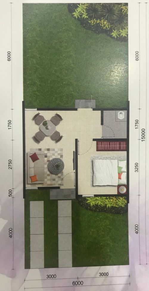 foto denah rumah tipe ANGGREK VIOLET A perumahan CitraRaya City Cluster Bukit Cempaka