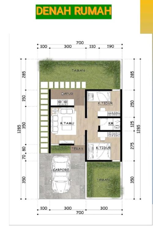 foto denah rumah tipe 30/90 perumahan HISSTO DEA MAS GARDEN