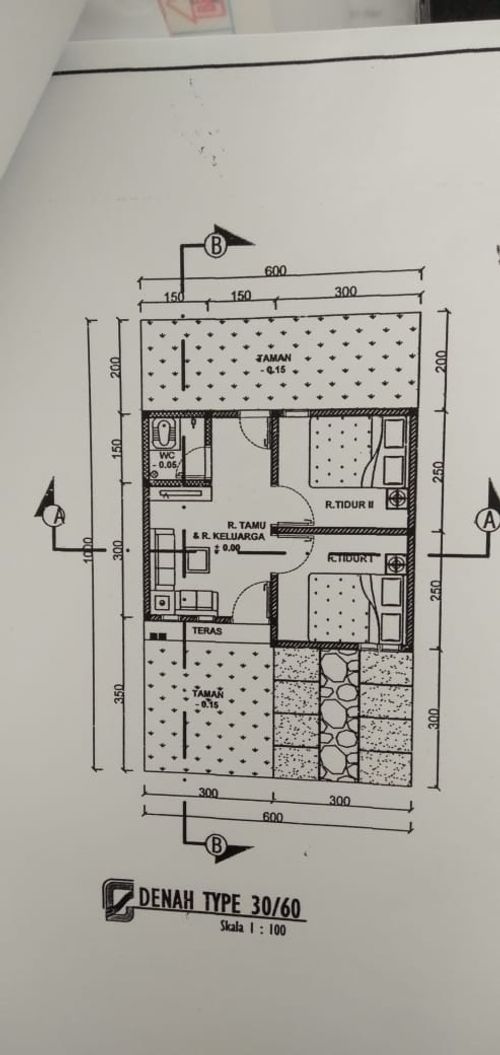 foto denah rumah tipe 30/60 perumahan Griya Lebo Permai 2