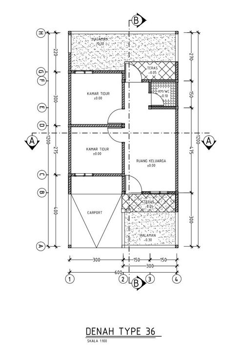 foto denah rumah tipe 36 perumahan PERUMAHAN TOPOYO CITY 2
