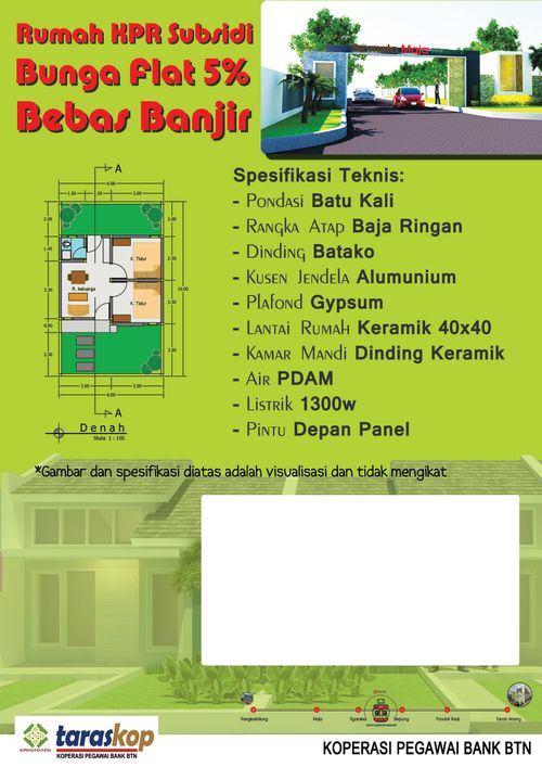 foto denah rumah tipe citra madani perumahan PADASUKA RESIDENCE