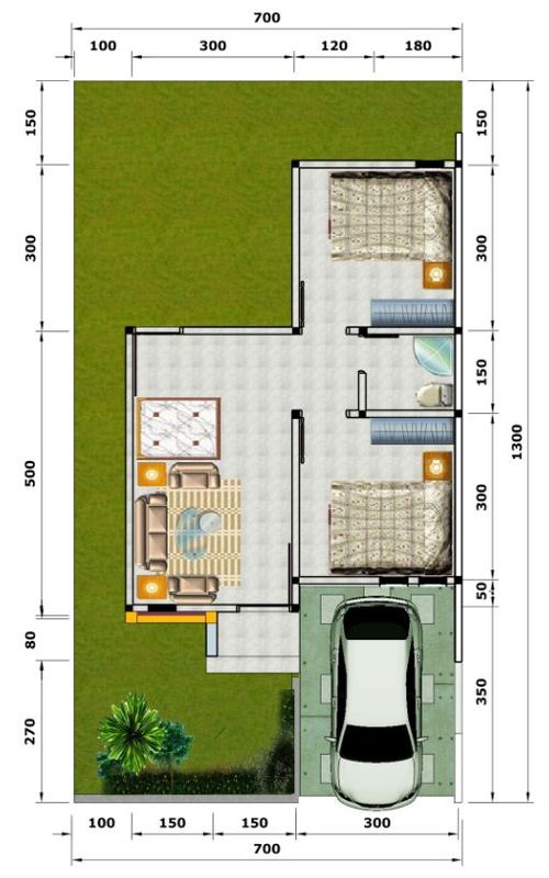 foto denah rumah tipe 36 perumahan Sinar regency