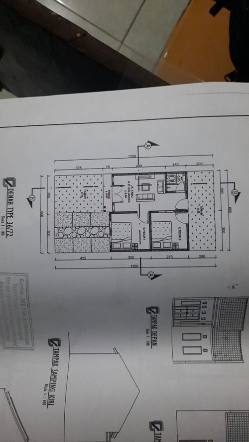 foto denah rumah tipe 36/72 perumahan Griya Lebo Permai 2
