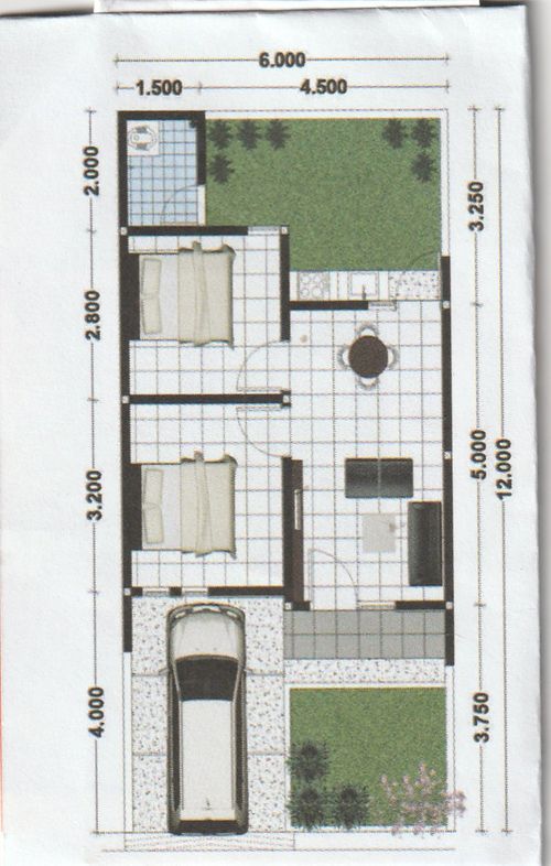 foto denah rumah tipe 36/PARALEL perumahan PERUMAHAN DAMAI LESTARI RESIDENCE 2
