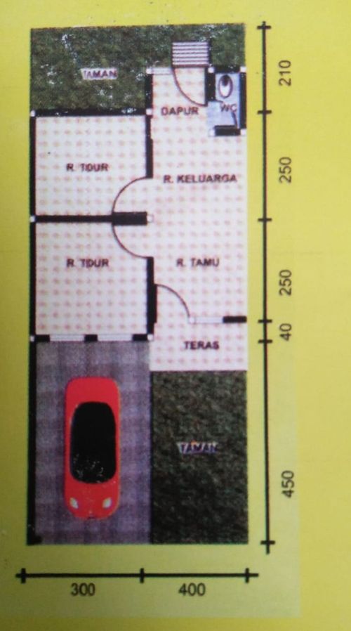 foto denah rumah tipe 36/72 perumahan Rancamaya Estate