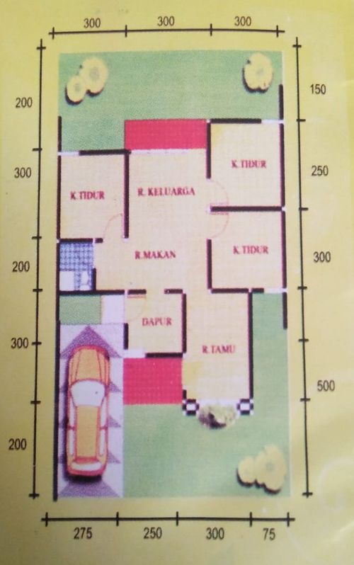 foto denah rumah tipe 70/108 perumahan Rancamaya Estate
