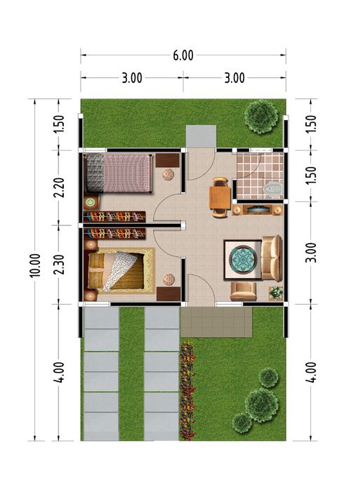 foto denah rumah tipe TOBA 1 perumahan Cikarang Lake View