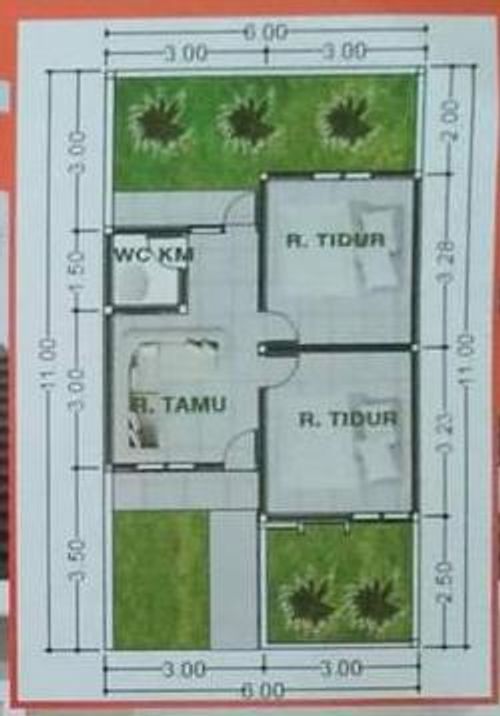 foto denah rumah tipe 36/66 perumahan Griya Persada