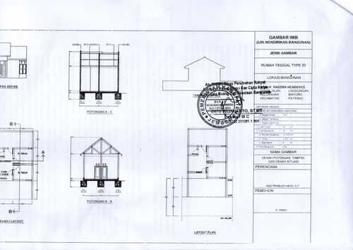 foto denah rumah tipe 33 perumahan NADZIRA RESIDENCE