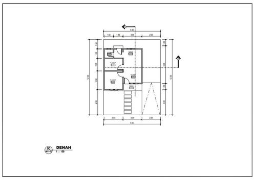 foto denah rumah tipe 36/108 perumahan GRAHA PESONA KARYA INDAH