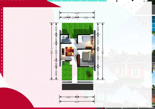 foto denah rumah tipe 29B perumahan Taman Tukmudal Indah II