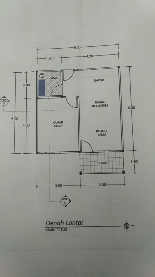 foto denah rumah tipe 36 perumahan MAHKOTA GADING 2
