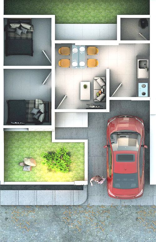 foto denah rumah tipe azelea 45 perumahan Citra Green Garden