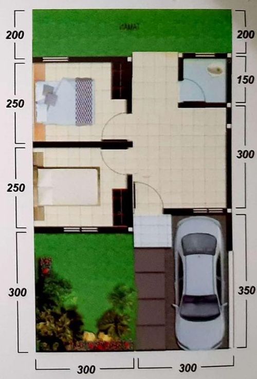 foto denah rumah tipe 30/60 perumahan Griya Naera asri