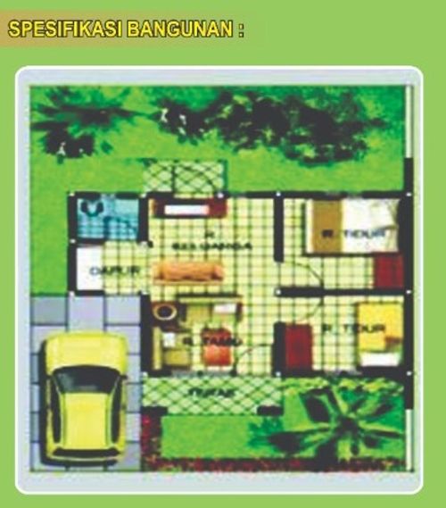 foto denah rumah tipe 36/117 perumahan BSD KAITA