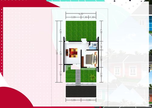 foto denah rumah tipe 27Vl perumahan Taman Tukmudal Indah II