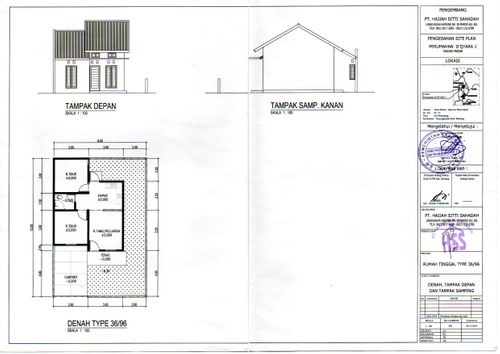 foto denah rumah tipe 36 perumahan D'QYARA