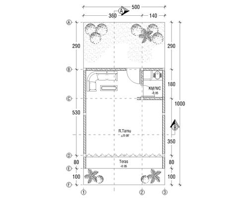 foto denah rumah tipe 30/50 perumahan GLAMOUR PARK