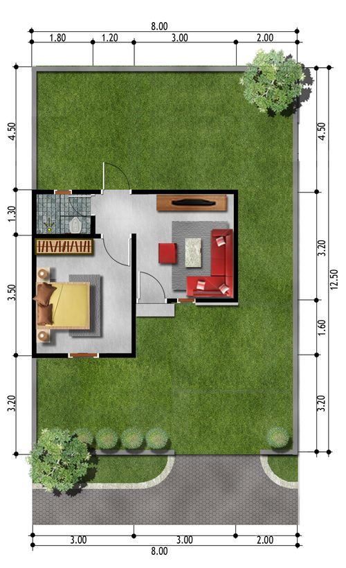 foto denah rumah tipe 24/84 perumahan PESONA GERUNUNG ASRI