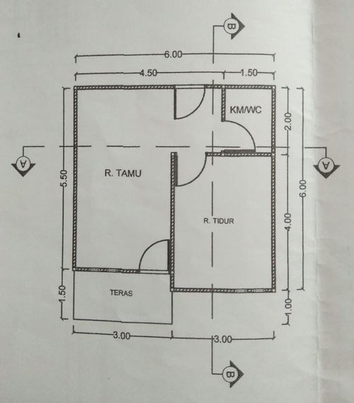 foto denah rumah tipe 36 perumahan Grand Karya Residence