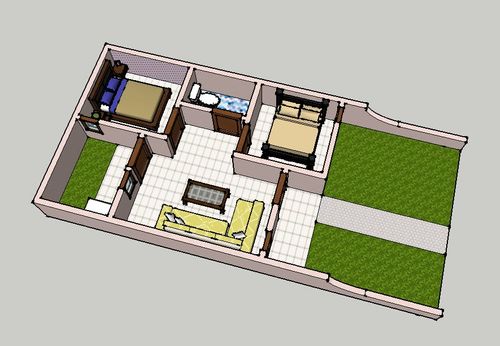 foto denah rumah tipe 30/60 perumahan Mega Nirwana Brebes