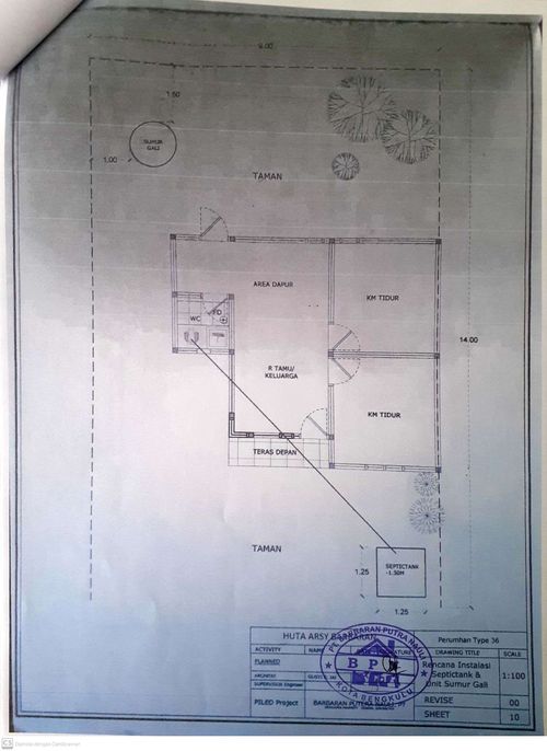 foto denah rumah tipe 36 perumahan Huta Arsy Barbaran 