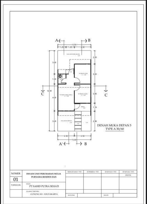 foto denah rumah tipe subsidi perumahan MULIA PURNAMA Residence