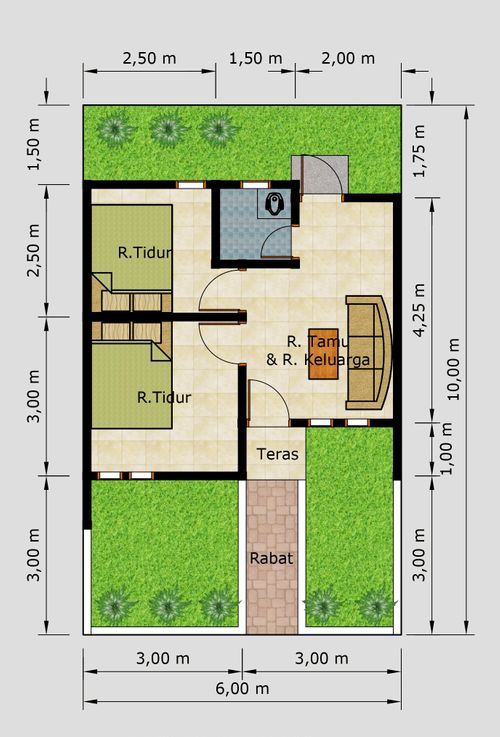 foto denah rumah tipe CLUSTER 33/66 perumahan BENTENG MUTIARA MAS