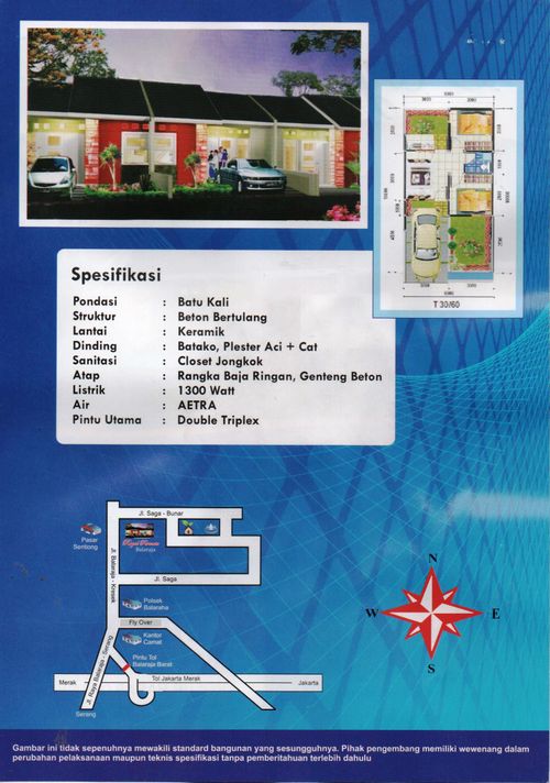 foto denah rumah tipe 30/60 (148) perumahan Royal Permata Balaraja