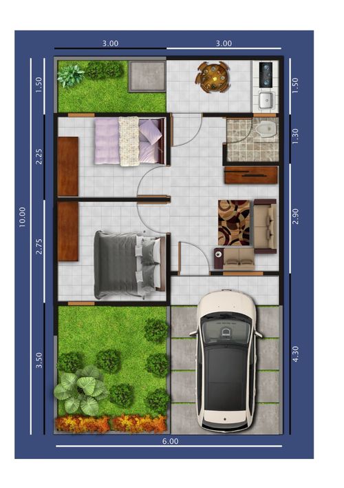 foto denah rumah tipe 30/60 perumahan Grand Laksana Residence