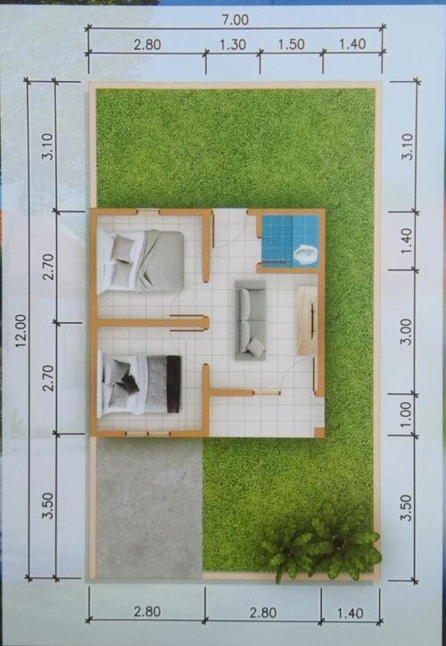foto denah rumah tipe 30 perumahan PESONA BUKIT HANIFFA