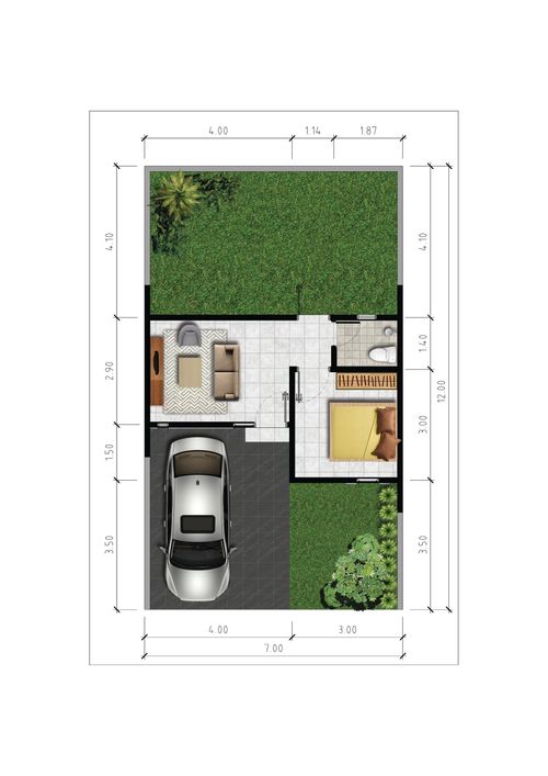 foto denah rumah tipe 24/84 perumahan Griya Pesona Alam 3/4