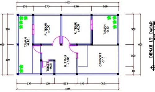 foto denah rumah tipe 30/60 perumahan Pesona Rancabango Residence