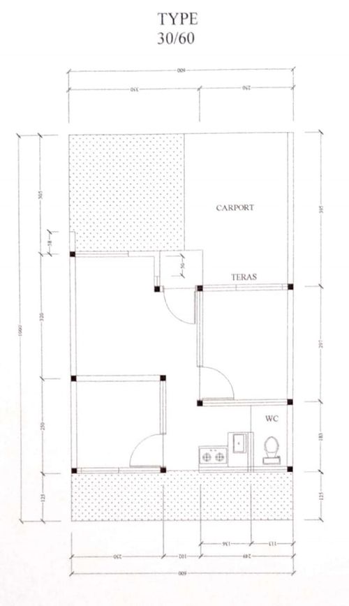 foto denah rumah tipe 30/60 perumahan REZA ALAM RESIDENCE