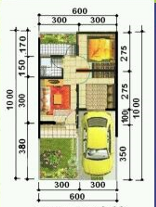 foto denah rumah tipe Subsidi perumahan Utama Kadu Jaya Residence