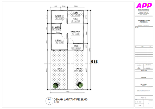 foto denah rumah tipe estuary  perumahan Parahyangan Residence