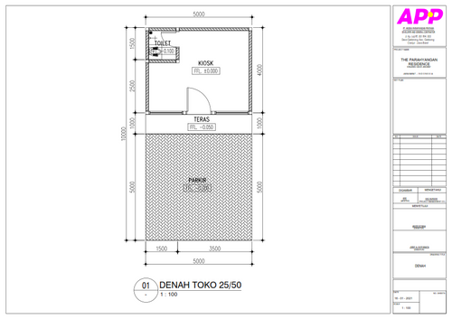 foto denah rumah tipe Toko perumahan Parahyangan Residence