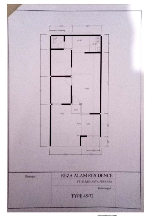 foto denah rumah tipe 45/72 perumahan REZA ALAM RESIDENCE