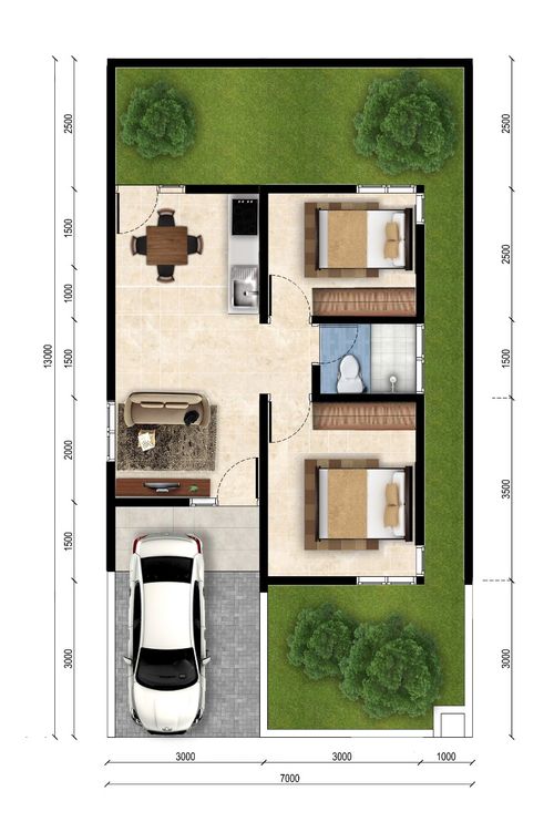 foto denah rumah tipe Single perumahan MONACO RESIDENCE