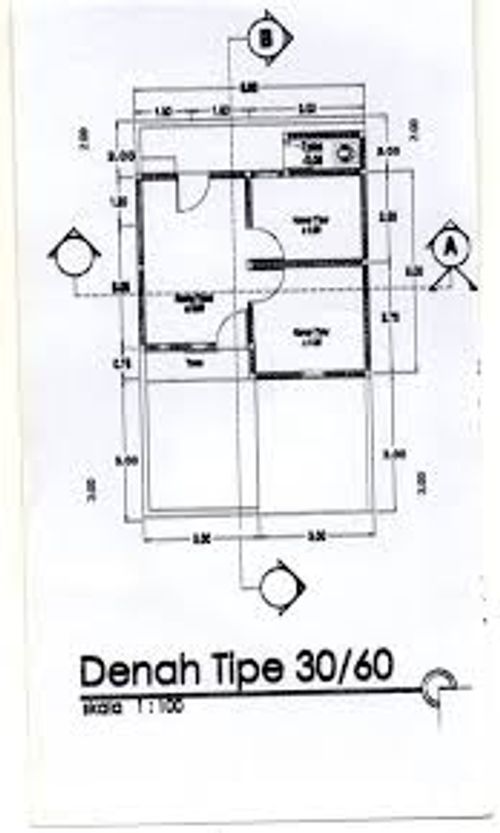 foto denah rumah tipe 30/60 perumahan Kencana Bumi Cipeundeuy 1