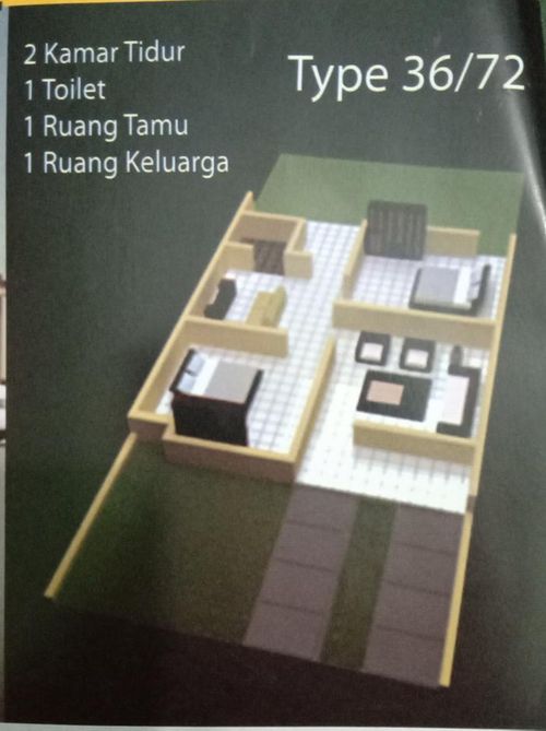 foto denah rumah tipe 36 perumahan BERKAH RASYA RESIDENCE