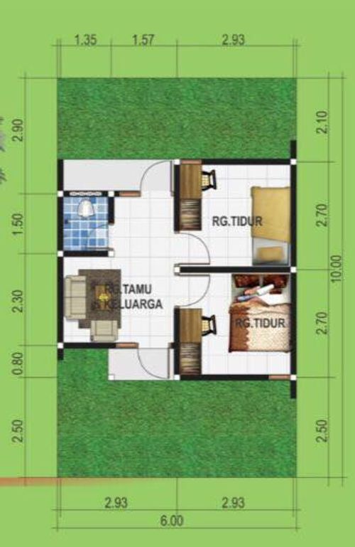foto denah rumah tipe 30/70 perumahan Perumahan Griya Argatama 