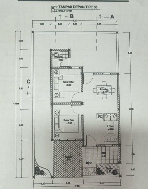 foto denah rumah tipe 36 perumahan PERUMAHAN ISTANA BANYUPUTIH
