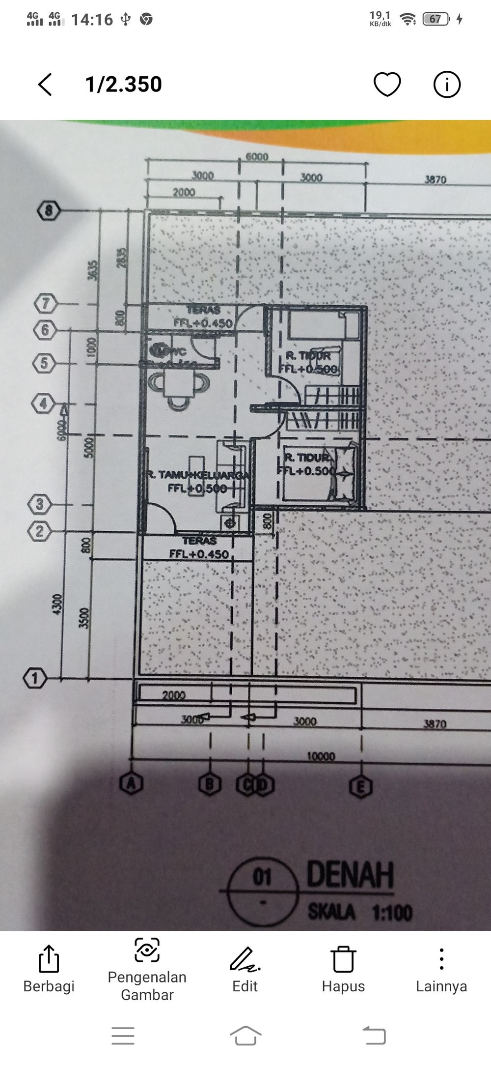 foto denah rumah tipe 36 perumahan SUNDA KELAPA RESIDENCE