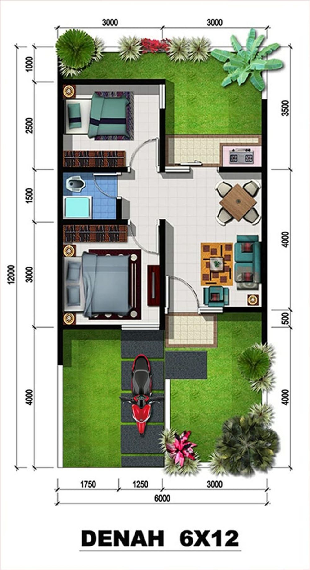 foto denah rumah tipe AGATIS-3 perumahan BPS LAND